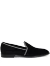Giuseppe Zanotti Ariees Crystal-embellished Leather Loafers In Black