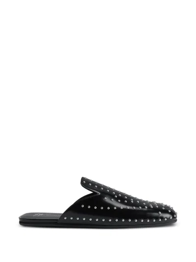Giuseppe Zanotti Aristotele Metal-studs Mules In Black