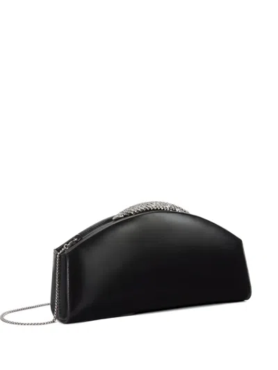 Giuseppe Zanotti Atena Leather Clutch Bag In Black
