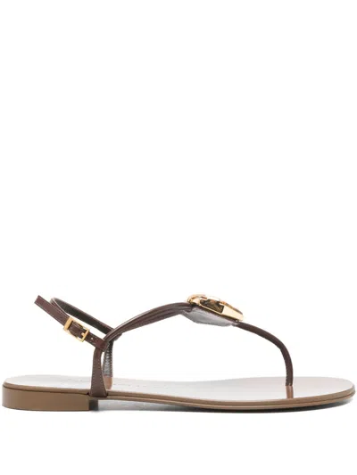 Giuseppe Zanotti Atlantide Thong Sandals In Brown