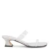Giuseppe Zanotti 45mm Transparent Mid-block Sandals In Silver
