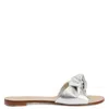 Giuseppe Zanotti Aycha Knot-detailing Flat Sandals In Silver