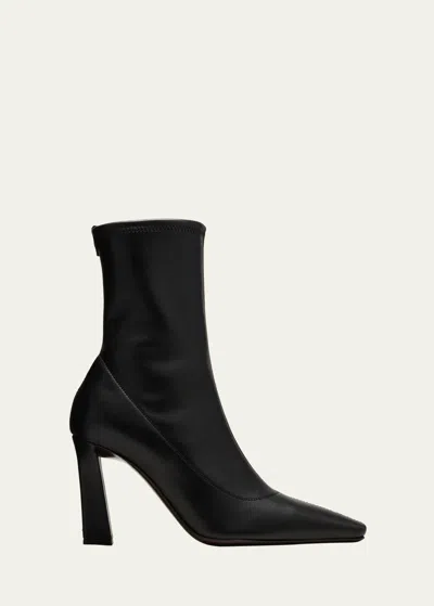 GIUSEPPE ZANOTTI BARBARO STRETCH LEATHER ANKLE BOOTIES