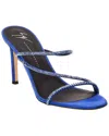 Giuseppe Zanotti Basic 85 Suede Sandal In Blue