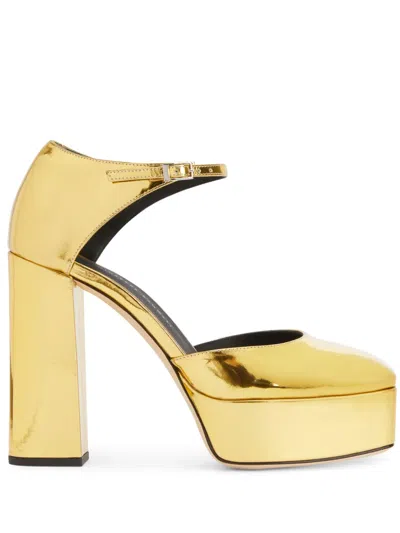 Giuseppe Zanotti Bebe 105mm Platform-sole Sandals In Gold