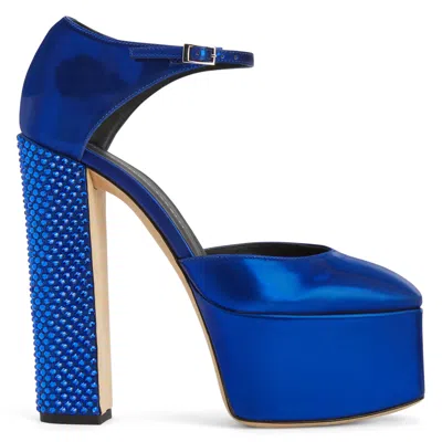 Giuseppe Zanotti Bebe Pixel Platform Pumps In Blue