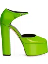 Giuseppe Zanotti Bebe Platform Pumps In Green