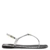 Giuseppe Zanotti Bellatriks T-bar Leather Sandals In Silver