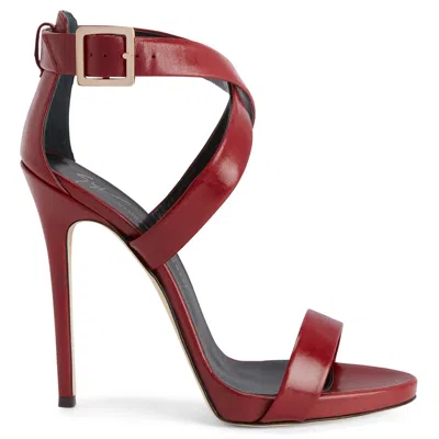 Giuseppe Zanotti Bellis Leather Sandals In Red