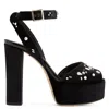 Giuseppe Zanotti Betty Suede Sandals In Black