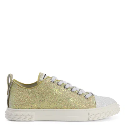 Giuseppe Zanotti Blabber Glitter Sneakers In Beige