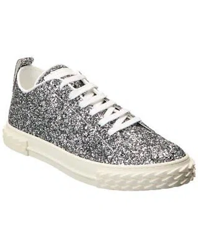Pre-owned Giuseppe Zanotti Blabber Glitter Sneaker Men's Silver 40