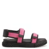 Giuseppe Zanotti Frankie Flat Touch-strap Sandals In Pink