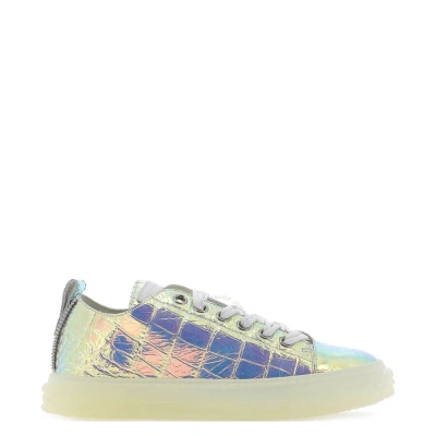 Giuseppe Zanotti Blabber Jellyfish Ladies Silver Tone Sneakers In Multicolor