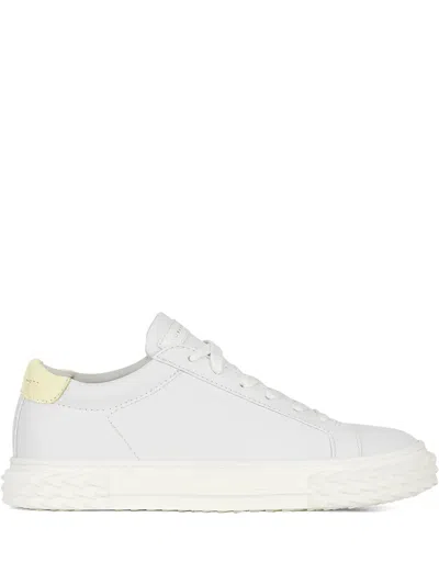 Giuseppe Zanotti Leather Low-top Sneakers In White