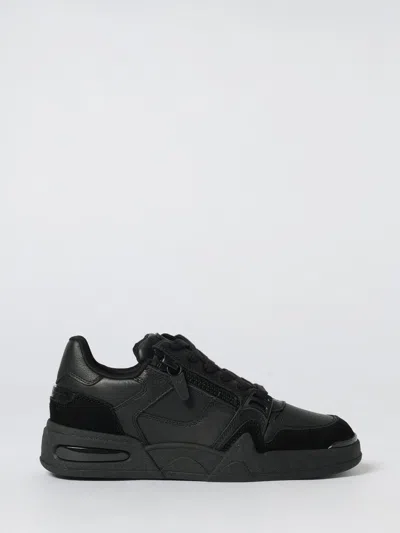 Giuseppe Zanotti Gz-ghost Sneakers In Black Suede And Leather In Multi