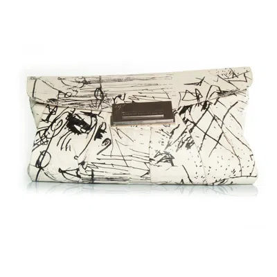 Giuseppe Zanotti , Black And White Clutch In Multi