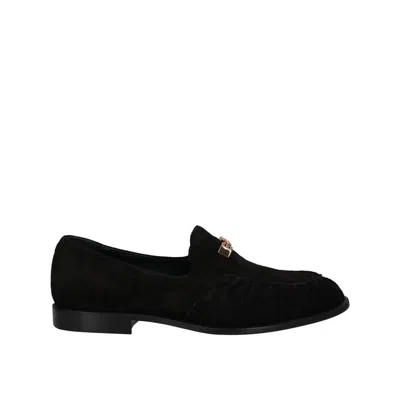Giuseppe Zanotti Black Calfskin Slip-on Loafers In Brown