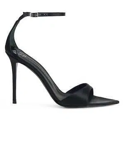 Pre-owned Giuseppe Zanotti Black Cotton Satin Mules