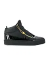 Giuseppe Zanotti Side-zip High-top Sneakers In Black