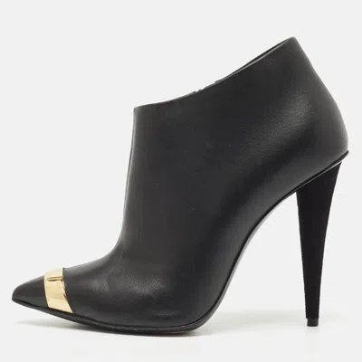 Giuseppe Zanotti Black Leather Ankle Booties