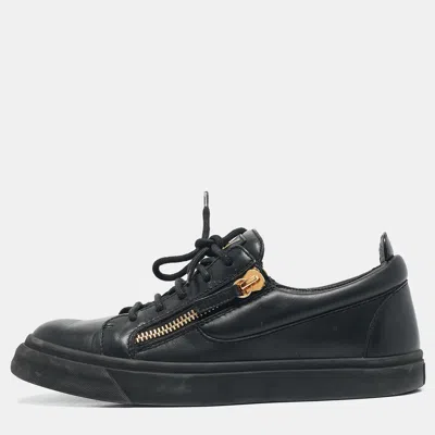 Giuseppe Zanotti Black Leather Augus Sneakers