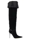Giuseppe Zanotti Secret High Boot 105 High Heels Boots In Black Suede And Leather In Black