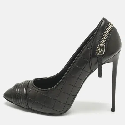 Pre-owned Giuseppe Zanotti Black Leather Olinda Pumps Size 39