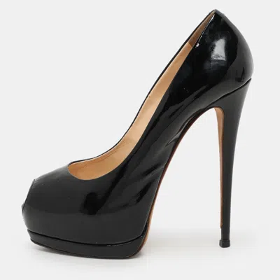 Giuseppe Zanotti Black Patent Leather Platform Pumps