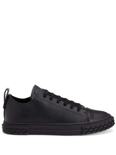 Giuseppe Zanotti Black Sneakers With Textured Rubber Sole