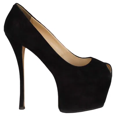 Pre-owned Giuseppe Zanotti Black Suede Platform High Heel Shoes - '20s