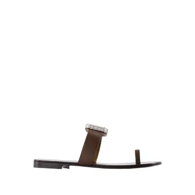 Giuseppe Zanotti Blahir Flat Sandals - Leather - Brown