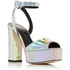 Giuseppe Zanotti Blasvegas 80 Womens Glitter Ankle Strap Platform Sandals In Multi