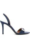 Giuseppe Zanotti 100mm Slingback Embellished Heeled Sandals In Blue