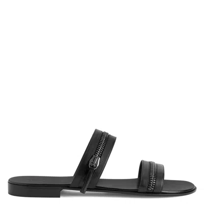 Giuseppe Zanotti Brad Zip-detail Sandals In Black