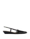 Giuseppe Zanotti Braided Leather Jane Ballerina In Black
