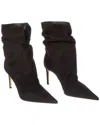 Giuseppe Zanotti Slouchy Suede Stiletto Booties In Black