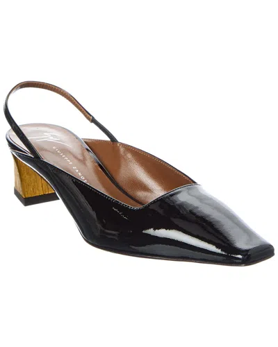Giuseppe Zanotti Brenda 45 Patent Slingback Pump In Black