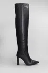 Giuseppe Zanotti Brenda 90 High Heels Boots In Black Leather In Black