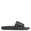 Giuseppe Zanotti Brett All-over Logo Slides In Black