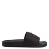 Giuseppe Zanotti Brett Leather Slides In Black