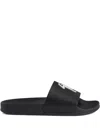 Giuseppe Zanotti Brett Logo-embellished Slides In Black