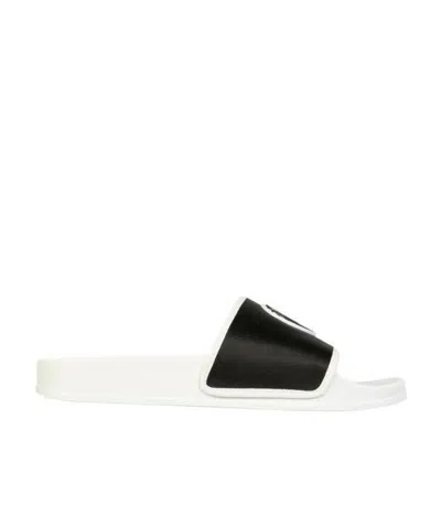 Giuseppe Zanotti Brett Satin Slides In White