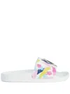 Giuseppe Zanotti Brett Brushstroke-print Slides In White