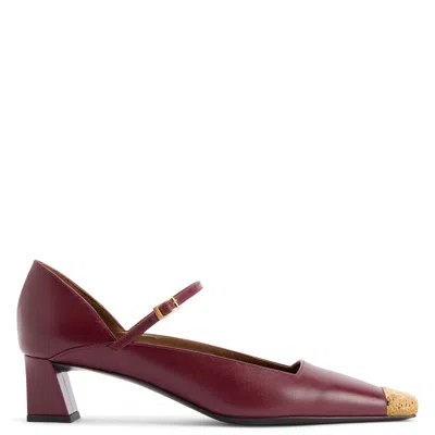 Giuseppe Zanotti Brita Metal 45 In Burgundy