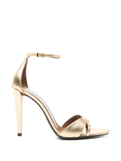 Giuseppe Zanotti Brivido 90 Lamb Skin Leather Sandals In Neutral
