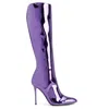 Giuseppe Zanotti Brytta High 90mm Leather Boots In Purple