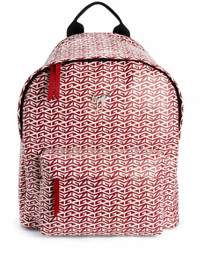Giuseppe Zanotti Bud Monogram Backpack In Red
