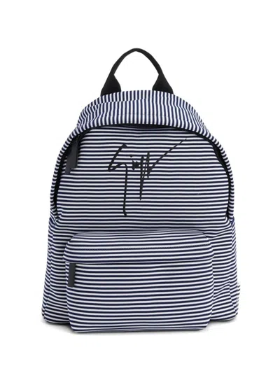 Giuseppe Zanotti Bud Signature Logo Backpack In Gray