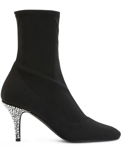 Giuseppe Zanotti Calixtee Rhinestone-embellished Boots In Schwarz